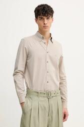 Giorgio Armani selyem keverék póló férfi, galléros, bézs, regular, EM001527 AF14235 - bézs XXL