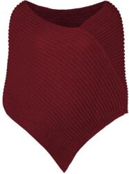 Bontis Kötött poncsó - Borvörös | unisex (L495-7)