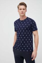 Ralph Lauren pamut pizsama felső sötétkék, mintás - sötétkék S