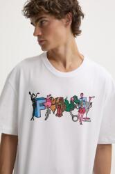 Fiorucci pamut póló fehér, férfi, mintás, M01FMTSH103CJ01WH04 - fehér L