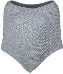 Bontis Poncho tricotat - Gri deschis prespălat | uni (L495-6)