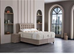 ABC Bedding Limoges kárpitozott ágyneműtartós franciaágy - beépített LED világítás, tört fehér - 160x200