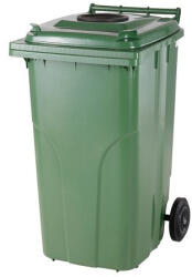  240 literes kerekes műanyag üveg hulladékgyűjtő bedobónyílással (07_3023_szelektiv)