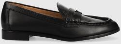 Lauren Ralph Lauren Lauren Ralph bőr mokaszin Wynnie - fekete Női 39.5