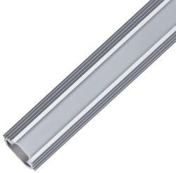 Elm9012/2 Aluminium Profil Led Szalaghoz, Matt Takaróprofil, Felületre Szerelhető 1 M (99acc14)