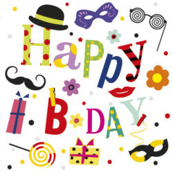 POL-MAK Happy Birthday Funny szalvéta 20 db-os 33x33 cm PKK032071 (PKK032071)