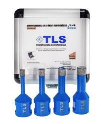  TLS-COBRA PRO 4 db-os 6-8-10-12 mm - mini lyukfúró készlet - alumínium koffer