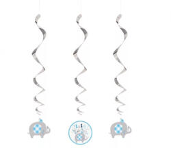  Kék elefánt Floral szalag dekoráció 3 db-os szett (MLG784028)