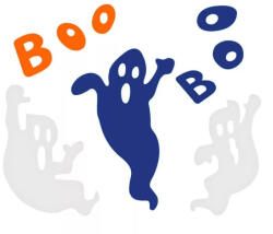  Halloween Boo zselés ablak matrica szett (MLG187915) - oliviashop