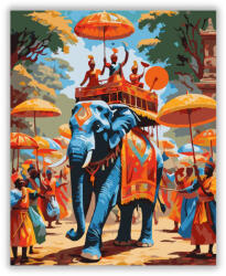  Hindu Fesztiváli Felvonulás - számfestő készlet