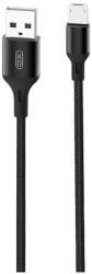 XO NB143 USB-A - microUSB kábel 1m 2.4A - fekete