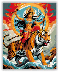  Durga Istennő Tigris Hátán - számfestő készlet