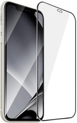TelForceOne Fémszegélyes edzett üveg fekete szegéllyel iPhone 11/XR