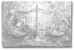  PontPöttyöző - Mérleg Méret: 40x60cm, Keretezés: Keret nélkül (csak a vászon), Szín: Fekete