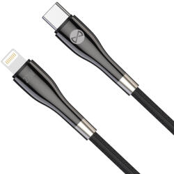 Forever Sleek Type-C - Lightning kábel 27W 1m - fekete