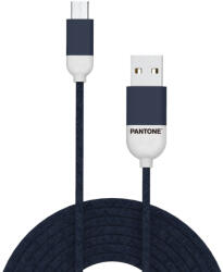 Pantone PT-MC001-5 USB-A - microUSB kábel 1, 5m 2.4A - tengerészkék 2380C