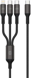 Forever Type-C - Lightning/Type-C kábel 60W 1.2m - fekete
