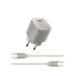 WIWU Wi-U016 Jello hálózati töltő 1xUSB-C csatlakozással + Type-C - Type-C kábel 20W GaN