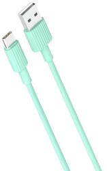 XO NB156 USB-A - Type-C kábel 2.4A 1m - zöld