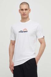 Ellesse pamut póló Trea T-Shirt fehér, férfi, nyomott mintás, SHV20126 - fehér XXL
