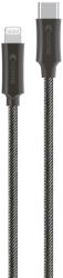 Comma Jub MFi Type-C - Lightning kábel 3A 1.5m - szürke