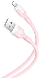 XO NB212 USB-A - Lightning kábel 2.1A 1m - rózsaszín