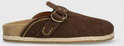Ralph Lauren papucs velúrból Turbach Clog barna, férfi, 803931273001 - barna Férfi 42