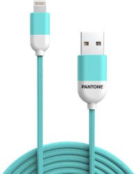 Pantone PT-LCS001-5 MFi USB-A - Lightning kábel 2.4A 1.5m - türkizkék