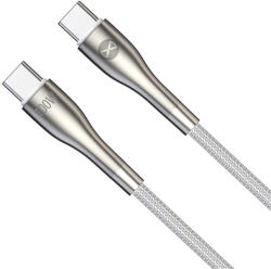 Forever Sleek Type-C - Type-C kábel 100W 1m - fehér