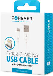 Forever USB-A - Lightning kábel 1A 1m - fehér