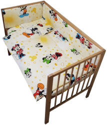 Hubners Lenjerie patut Hubners Mickey si Minnie 4 piese crem - cosuletulcujucarii