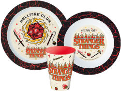 Javoli Stranger Things étkészlet, micro műanyag szett, pohárral 260 ml (STF11159)