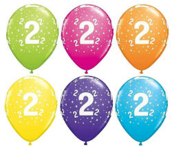 Javoli Happy Birthday 2 Tropical Mix léggömb, lufi 6 db-os 11 inch (28cm) (MLG178235)