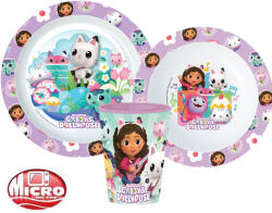 Javoli Gabi babaháza Wonderland étkészlet, micro műanyag szett, pohárral 260 ml (STF11155)