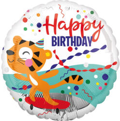  Happy Birthday Tigris fólia lufi 43 cm (DPA4129401)