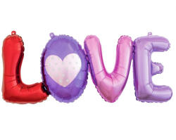 Javoli Love fólia lufi 74x29 cm (MLG142914)