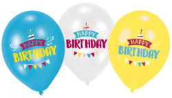 Javoli Happy Birthday Brown léggömb, lufi 6 db-os 11 inch (27, 5 cm) (DPA9904398)