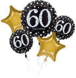 Javoli Happy Birthday Gold 60 Fólia lufi 5 db-os szett (DPA3214701)