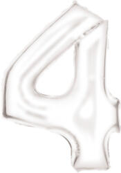 Javoli Lustre White, Fehér 4-es szám fólia lufi 86 cm (DPA9917296)