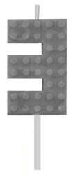 Javoli Építőkocka 3-as Grey Blocks tortagyertya, számgyertya (MLG132748B)