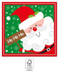 Javoli Karácsonyi Santa Claus Ho Ho Ho szalvéta 20 db-os 33x33 cm FSC (PNN95384)
