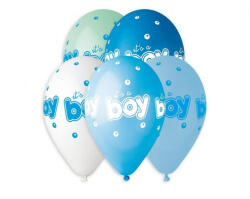 Javoli It's a Boy Blue léggömb, lufi 5 db-os 13 inch (33 cm) (MLG323313)
