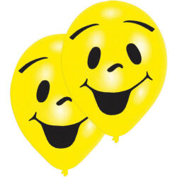 Javoli Emoji Smile léggömb, lufi 8 db-os 10 inch (25, 4cm) (DPA995779)