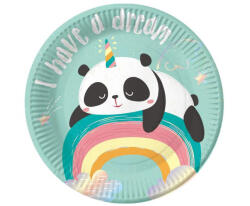  Panda Dreamy papírtányér 6 db-os 18 cm (MLG128345)