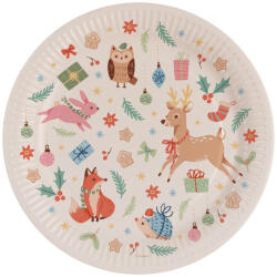 Javoli Téli erdő Winter Woodland papírtányér 8 db-os 23 cm (DPA9917485)