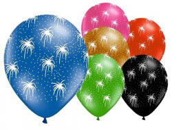 Javoli Tűzijáték Fireworks léggömb, lufi 6 db-os 11 inch (27, 5 cm) (DPA996520)
