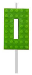 Javoli Építőkocka 0-ás Green Blocks tortagyertya, számgyertya (MLG132915D)