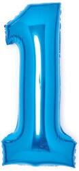  Kék Blue 1-es szám fólia lufi 66 cm (DPA9914051)
