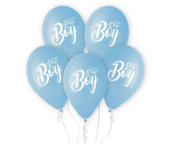 Javoli It's a Boy Blue léggömb, lufi 5 db-os 13 inch (33 cm) (MLG343137)