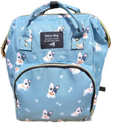 Rhino utazó hátizsák kismama táska kutyás mintával 40 x 20 x 25 cm (rh-508-blue-dog)